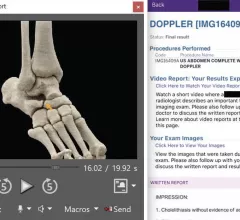 Examples of a radiology report embedded video and text explaining the video for the patient in the report. This is from an AJR study that found embedding short videos from the radiologist explaining the images greatly enhanced patient engagement and satisfaction.