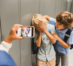 Adolescent schoolkid bullying kids