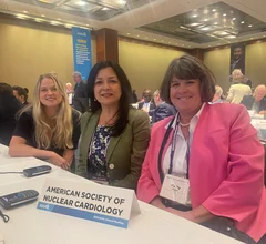 The ASNC team at the 2024 AMA meeting, Georgia Lawrence, JD, ASNC director of regulatory affairs; Suman Tandon, MD, FASNC, delegate to the AMA HOD and cardiac imager at NYU Langone; and Kathy Flood, ASNC CEO. #AMA #AMA24 #AMA2024 #AMAHOD #ASNC