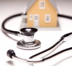 Medical home represented by house with stethoscope.