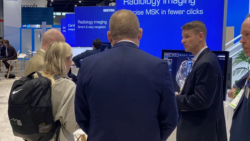 Radiology PACS is part of the Sectra enterprise imaging system at RSNA 2023. Photo by Dave Fornell #RSNA #RSNA23 #RSNA2023