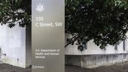 U.S. Department of Health and Human Services (HHS) sign. 