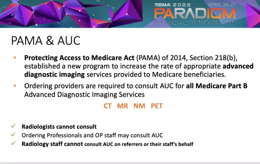 How radiology should prepare for AUC clinical decision support reporting requirements. Overview of AUC CDS mandate under PAMA.