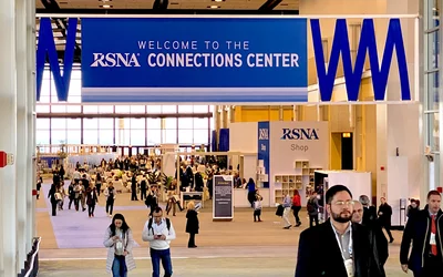 Lakeside bridge to the RSNA connections center.