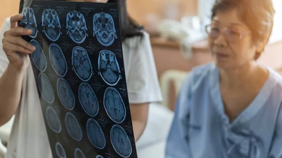Stroke patient with doctor