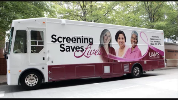  Winthrop P. Rockefeller Cancer Institute, University of Arkansas for Medical Sciences (USMS), is addressing health inequities in mammography using its Mammovan mobile breast imaging screening program. Gwendolyn Bryant-Smith, MD, explained how the program works. #RSNA #RSNA22