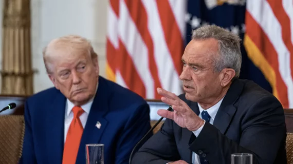 Trump and Robert F. Kennedy Jr., secretary of health and human services (HHS). White House press photo