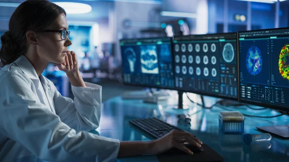 Doctor reading images